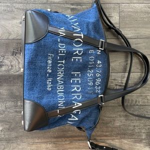 Salvatore Ferragamo Denim Duffle Bag
